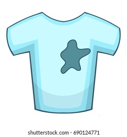 Stains on t-shirt icon. Cartoon illustration of stains on t-shirt vector icon for web design