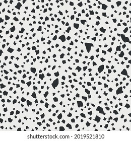 Stains seamless pattern. Black and white monochrome texture. Background for your design. Vector illustration.