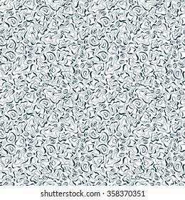 Stains Seamless Pattern. Hand Drawn Doodle Spots - Black and white Vector illustration