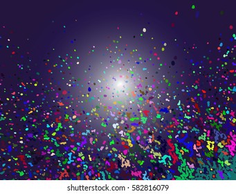 Stains, spray on a gradient blue background. Vector illustration

