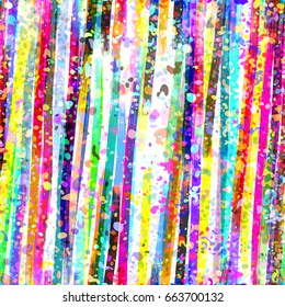 Stains and vertical brush strokes. Colorful background. Grunge pattern. Seamless texture for wrapping paper, home decor, fabric.