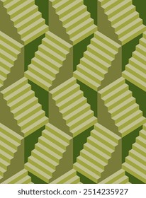 Escada padrão do Exército sem costura. Passos fundo militar. textura de proteção soldado