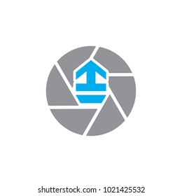 Stair Camera Logo Icon Design