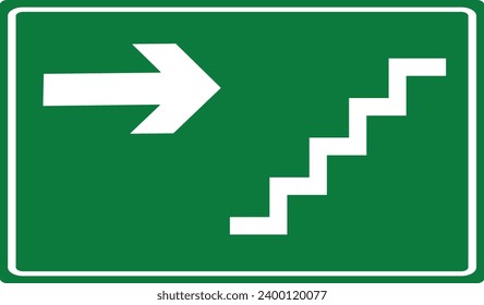 Stair Direction sign | Stair indication icon in emergency case | Emergency Exit sign | escalator sign | escalator indication