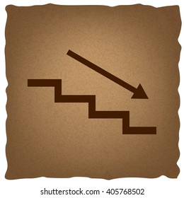 Stair down with arrow