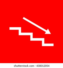 Stair down with arrow