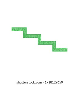 Green Staircase Illustrator Stairs Green Stock Vector (Royalty Free ...