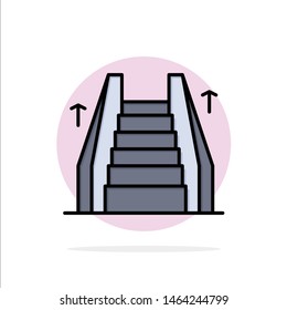 Stair, Elevator, Electric, Ladder Abstract Circle Background Flat color Icon. Vector Icon Template background