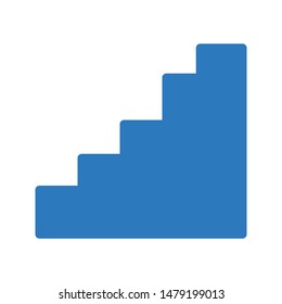 stair glyph colour vector icon