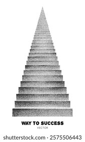 Stair to heaven. Path to goal, way to success. Isolated vector element