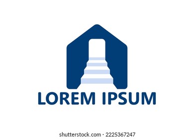 Vector de diseño de plantillas de logotipo de la escalera