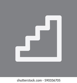 Stair icon isolated sign symbol and flat style for app, web and digital design. Vector illustration.