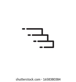 Icono de diseño de icono de escalera Icono de ilustración vectorial plantilla