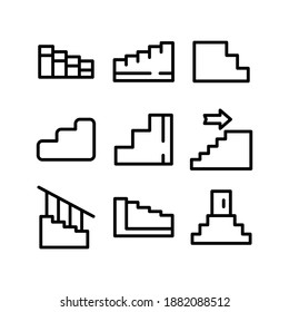 stair icon or logo isolated sign symbol vector illustration - Collection of high quality black style vector icons
