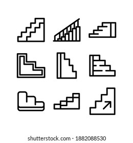 stair icon or logo isolated sign symbol vector illustration - Collection of high quality black style vector icons
