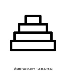 stair icon or logo isolated sign symbol vector illustration - high quality black style vector icons
