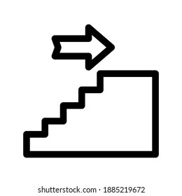 stair icon or logo isolated sign symbol vector illustration - high quality black style vector icons
