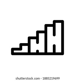 stair icon or logo isolated sign symbol vector illustration - high quality black style vector icons
