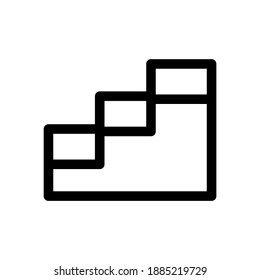 stair icon or logo isolated sign symbol vector illustration - high quality black style vector icons

