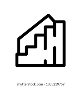 stair icon or logo isolated sign symbol vector illustration - high quality black style vector icons
