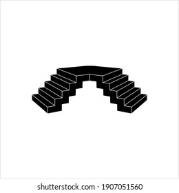 Icono de la escalera, Icono de la escalera Ilustración del vector