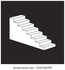stair icon vector illustration symbol design