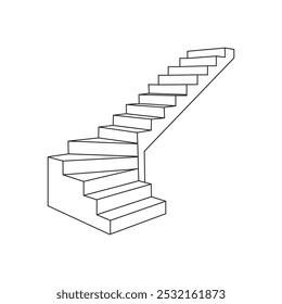 Icono de la escalera Ilustración vectorial diseño de símbolos