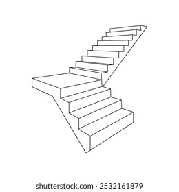 Icono de la escalera Ilustración vectorial diseño de símbolos