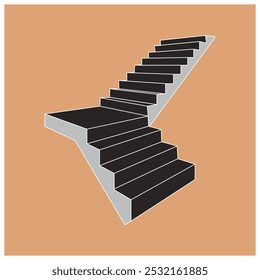 stair icon vector illustration symbol design