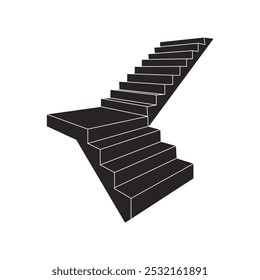 stair icon vector illustration symbol design