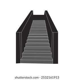 stair icon vector illustration symbol design