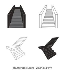 stair icon vector illustration symbol design
