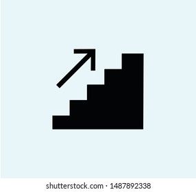 Stair icon vector sign style 