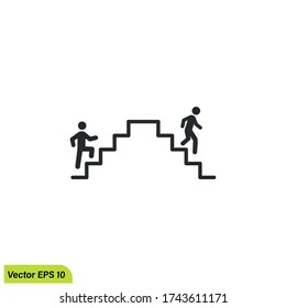 stair icon vector, simple design element. eps 10