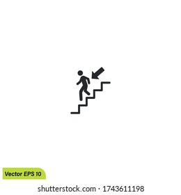 stair icon vector, simple design element. eps 10