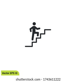 stair icon vector, simple design element. eps 10