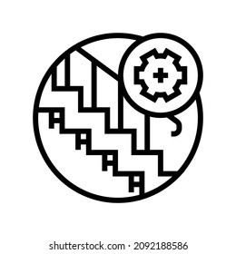 stair installation line icon vector. stair installation sign. isolated contour symbol black illustration