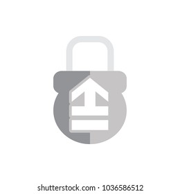Stair Lock Logo Icon Design