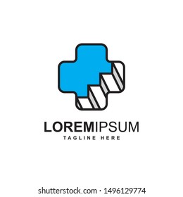 stair logo design vector template