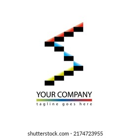 stair logo vector is suitable for business, economic brand and financial