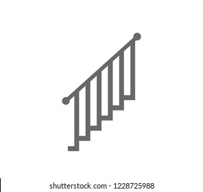 Stair railing vector illustration.  Railing icon. 