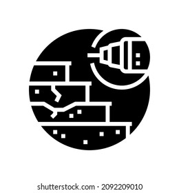 stair refinishing glyph icon vector. stair refinishing sign. isolated contour symbol black illustration