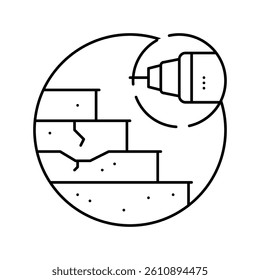 stair refinishing line icon vector. stair refinishing sign. isolated contour symbol black illustration