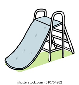 stair slide / cartoon vector and illustration, hand drawn style, isolated on white background.