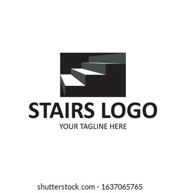 stair square logo vector illustration