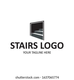 stair square logo vector illustration