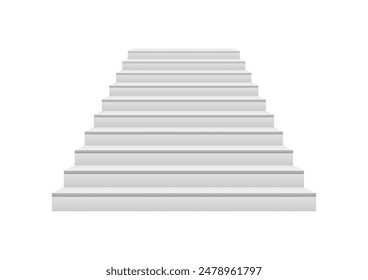 Treppe oder Treppe. Vektorillustration isoliert auf weißem Hintergrund. 