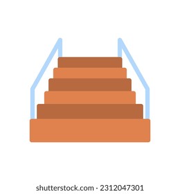 stair step icon flat style vector