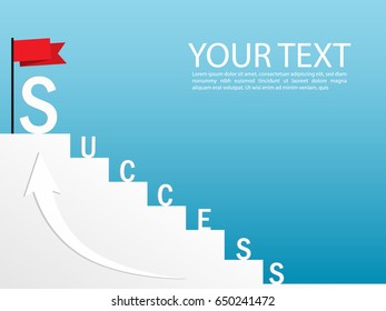 stair success flag vector