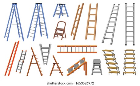 Stair vector cartoon set icon.Vector illustration staircase on white background .Isolated cartoon set icon stairway.